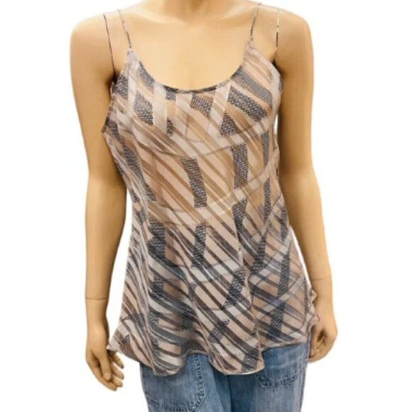 Giorgio Armani Tops - Giorgio Armani Camisole Top Made in Italy Gray/Tan Size 46/L EUC